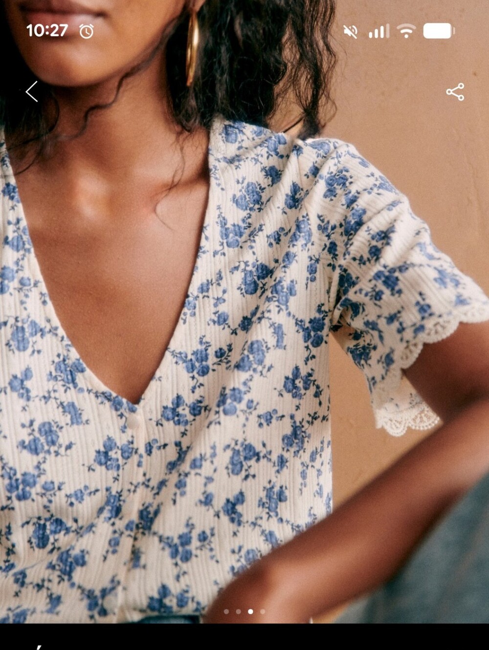 Sezane Célia V-Neck Tee